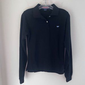 Vineyard Vines Long Sleeve Polo - Black